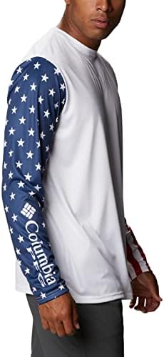 Columbia Мъжки Риболовна Риза PFG Terminal Tackle Americana с дълъг ръкав