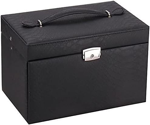Кутия за съхранение на LOKOC Голяма Кутия За демонстрация на Бижута от Изкуствена Кожа Калъф За Съхранение на