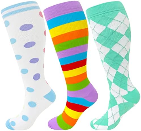 WHOTAY, Компресия Чорапи Големи Размери, Широки до прасците, за жени, 20-30 мм hg.ст., 2xl 3xl 4xl 5xl, за диабет