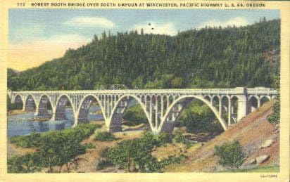 Пощенска картичка с Тихоокеанским магистрала, щата Орегон