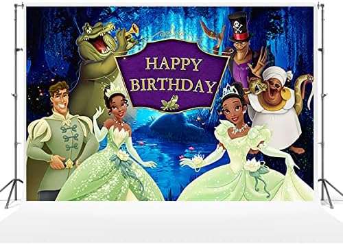 На фона на Принцеса Тианы за Парти по случай рожден Ден, 59x38 инча, на Фона на Принцеса и Жаба, Банер за Детската