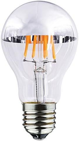 Половината Хром Led лампа с нажежаема жичка A19 мощност от 4 Вата, Със Сребърен връх, на Основата на E26, Мек