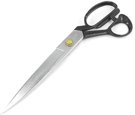 X-DREE Черна Метална дръжка Портновские ножици за шиене от неръждаема стомана с Дължина 12 инча (Mango de metal