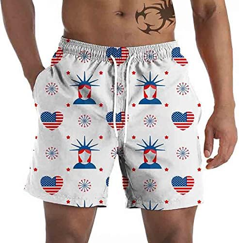 MIASHUI Мъжки шорти за бира на борда, мъжки плажни панталони с графичен дизайн, ежедневни панталони с 3D модел