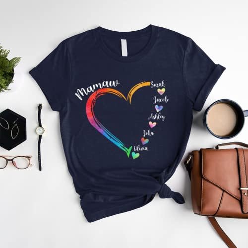 Персонални Бабушкина Риза, Цветни Бабини Ризи със Сърца за Жени, Подаръци за Баба Ден на Майката A0