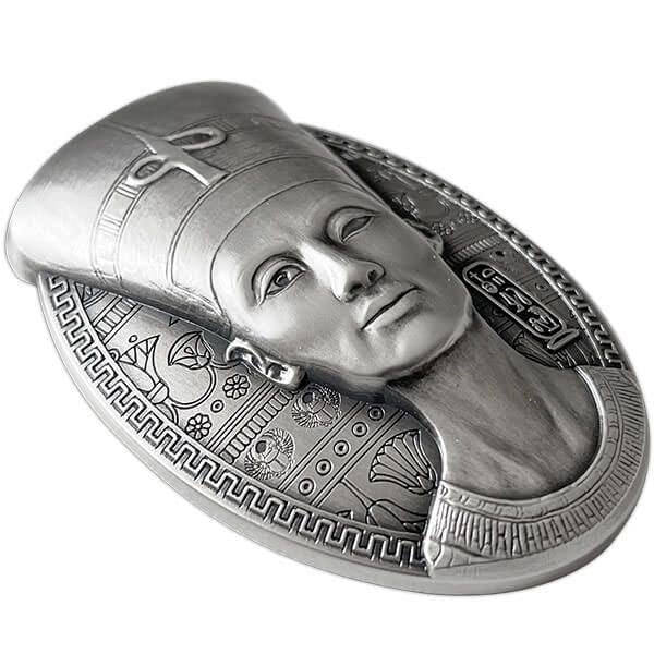 2023 Модерна Възпоменателна монета PowerCoin Бюст на Нефертити 3 Грама Сребърна Монета 200 Франка Джибути 2023