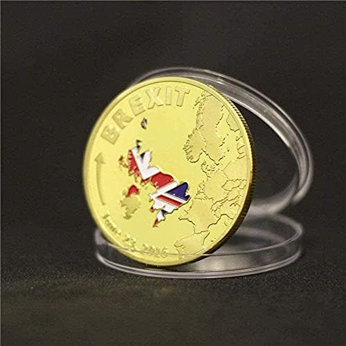 Британски Изход от Европейския Съюз Айде Колекция от Златни монети Айде Емблемата на Референдума за Брекситу